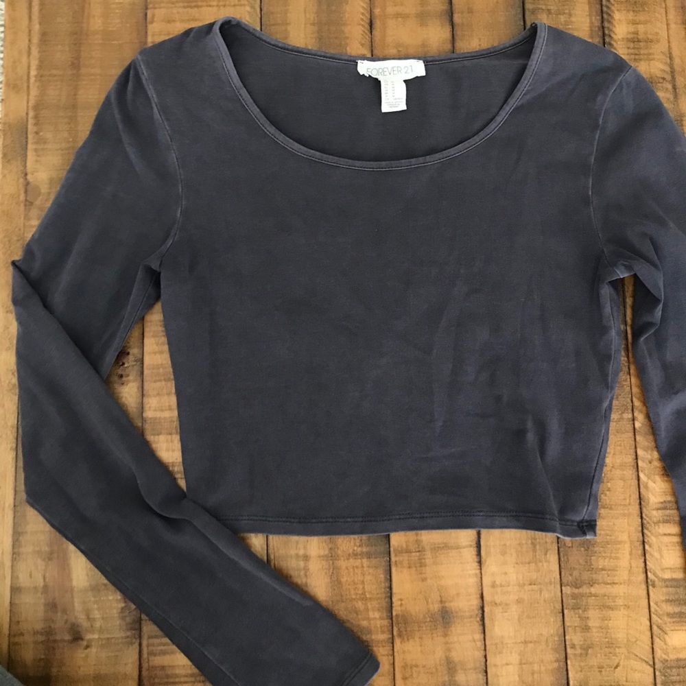 Forever 21 Crop Top Long Sleeve